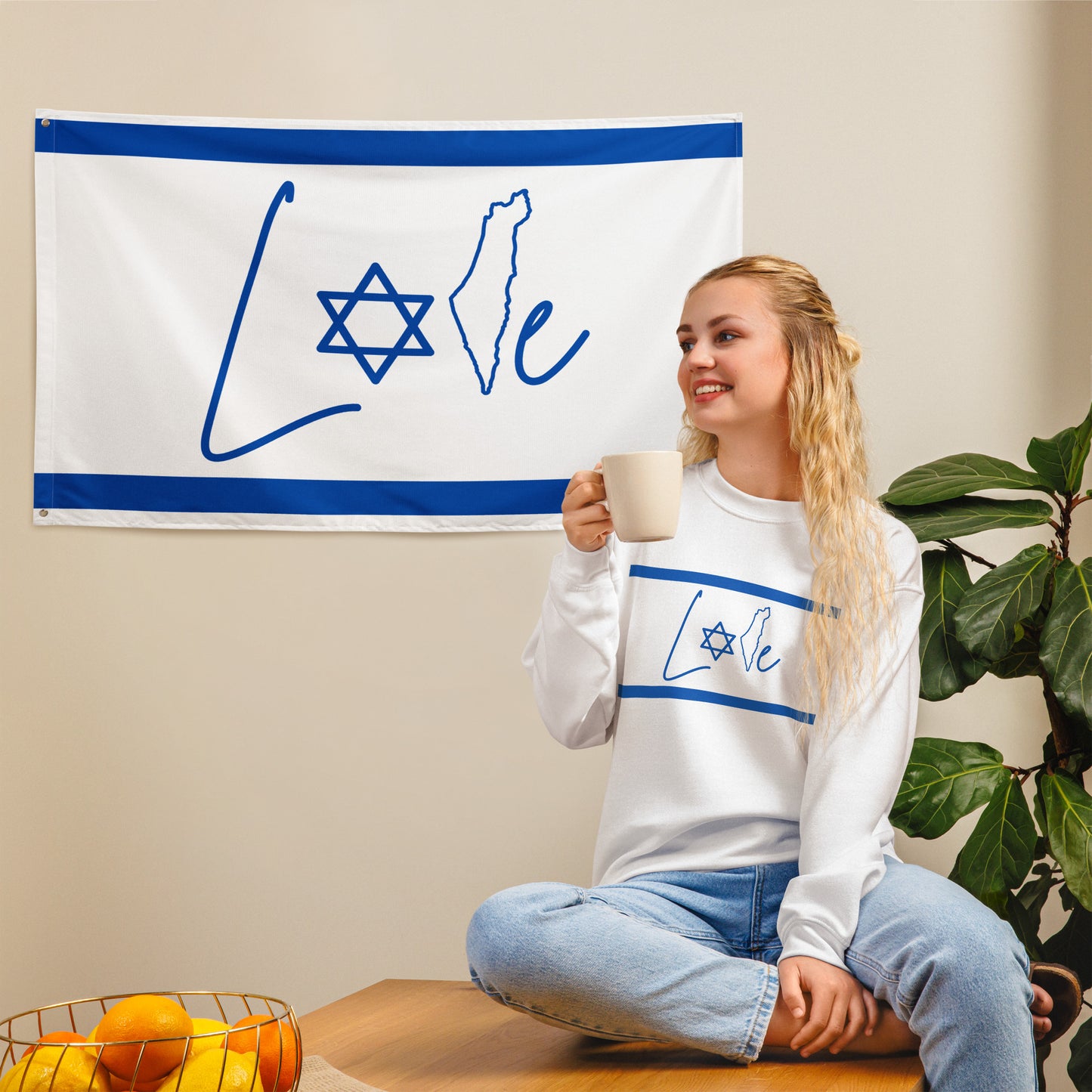 Love Israel Full Size Flag