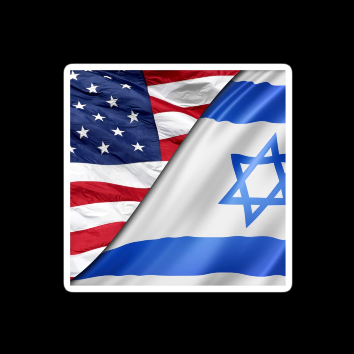 American X Israeli Flag Sticker