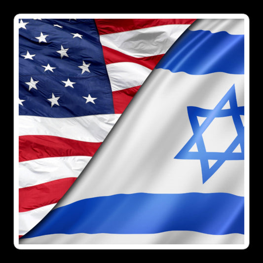 American X Israeli Flag Sticker